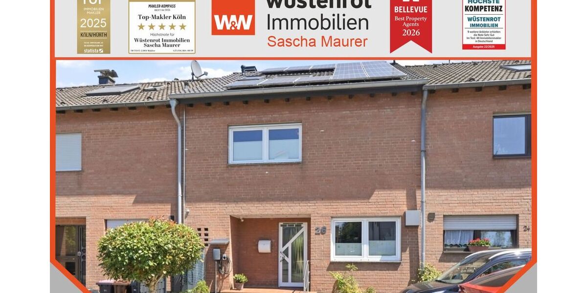 Modernisiert & energieeffizient! 161 m² Wohnkomfort mit Wärmepumpe, PV-Anlage in einer Sackgasse. - Reihenmittelhaus Pulheim | Angebot:27212381